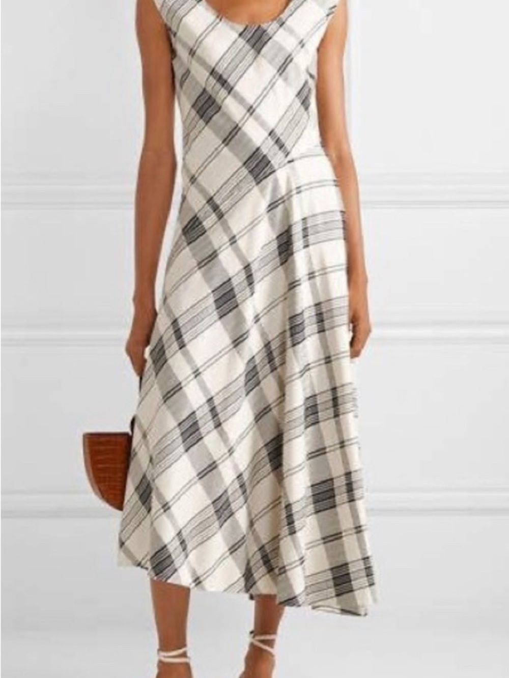 Plaid dress midi Theory